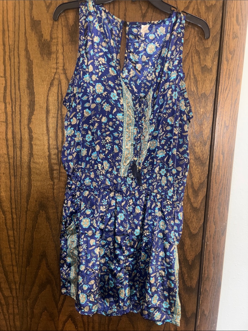 Raga Floral Button Down Gathered Elastic Waist size Medium